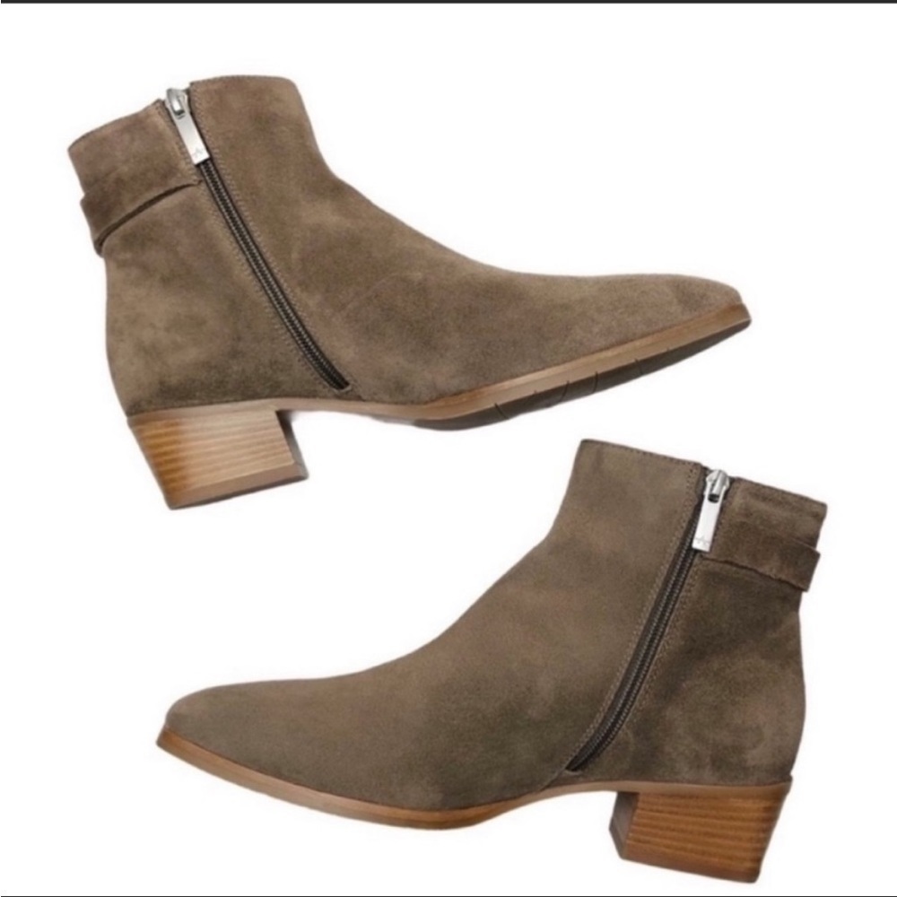 Aquatalia Faria Suede Leather Weatherproof Booties Sz 11 — image 7 of 8